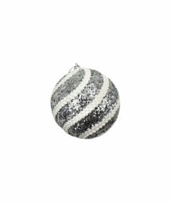 Silver Rope Christmas Ball 8cm