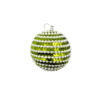 Apple Green Sequin Christmas Ball With White Beads 8cm