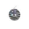 Black Sequin Christmas Ball With White Beads 8cm