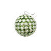 Apple Green Christmas Ball With Iridescent White Bead Chain 8cm