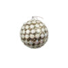 Champagne Gold Christmas Ball With Iridescent White Bead Chain 8cm