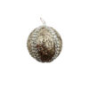 Champagne Gold Christmas Ball With Silver Chain 8cm