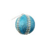 Light Blue Christmas Ball With Silver Chain 8cm