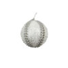 White Christmas Ball With Silver Chain 8cm