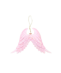 Pink Iridescent Angle Wing Ornament 34g
