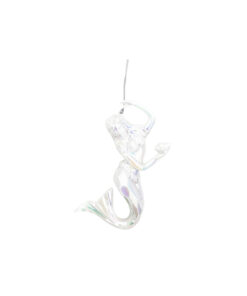 White Iridescent Angle Wing Ornament 42g