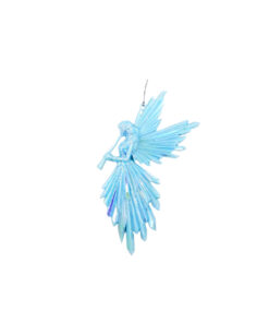 Blue Iridescent Angle Wing Ornament 68g