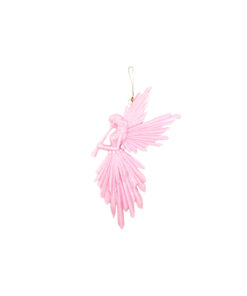 Pink Iridescent Angle Wing Ornament 68g