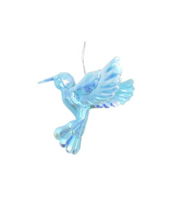 Blue Iridescent Buzzing Bird Ornament 41g