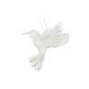 White Iridescent Buzzing Bird Ornament 41g