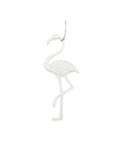 White Iridescent Flamingo Ornament 21g