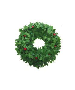 Christmas Wreath With 7 Red Berries 40cm