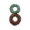 Red / Silver Tinsel Wreath Assorted 30cm