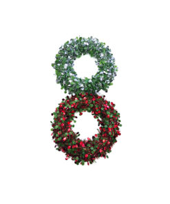 Red / Silver Tinsel Wreath Assorted 30cm