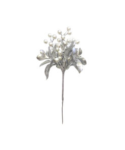 White Artificial Berry Christmas Decoration 32cm