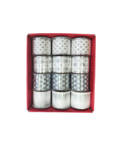 Silver Christmas Ribbon Assorted 6.3cm x 2.7m