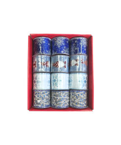 Blue Christmas Ribbon Assorted 6.3cm x 2.7m