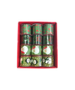 Green Christmas Ribbon Assorted 6.3cm x 2.7m