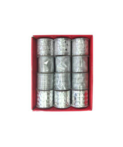 Organza Silver Christmas Ribbon Assorted 6.3cm x 2.7m