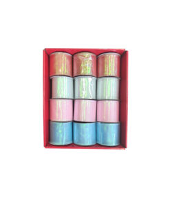 Iridescent Christmas Ribbon Assorted 6.3cm x 2.7m