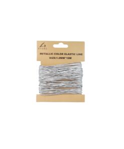 Silver & Gold Craft Elastic Line 10m x 1.0mm Assorted