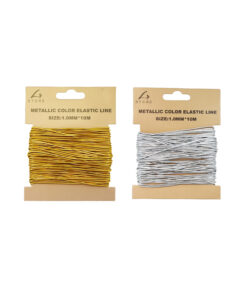 Silver & Gold Craft Elastic Line 10m x 1.0mm Assorted