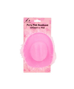 Pink Party Headband with Cowboy Hat