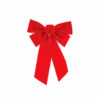 Red Double Flocked Bow 26 x 41cm
