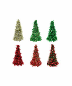 Cone Tree Tinsel Assorted 26cm