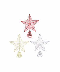 Glitter Wire Star Topper Assorted 20cm