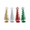Glitter Wire Spiral Tree Assorted 20cm