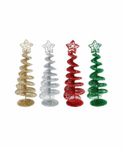 Glitter Wire Spiral Tree Assorted 20cm