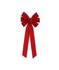 Red Flocked Bow 5 x 60cm