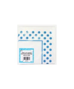Blue Dots Napkins 1py 100pc 30 x 30cm