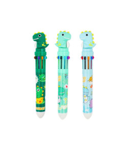 Green Dinosaur Multicolor Pen 10 colors Assorted