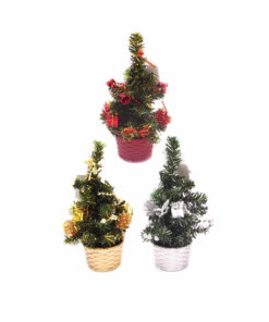 Mini Decorated Christmas Tree Assorted 22cm