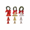Tinsel Triple Bells Hanger 43cm