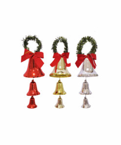 Tinsel Triple Bells Hanger 43cm