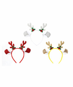 Headband With Big Ears Holly Bells Assorted