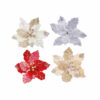 Luxury Poinsettia Beaded Clip Assorted