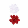 Embossed Sequin Poinsettia Stem Assorted