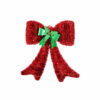 Red Bow Plaque Tinesel 44 x 4 x 43cm