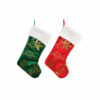 Foil Holly Berries Stocking Assorted 49cm