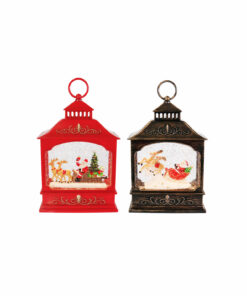 Glitter Swirl Music Lantern House USB Assorted 27 x 18 x 18cm