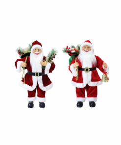 Velvet Red / Burgundy Santa Figure Assorted 60cm