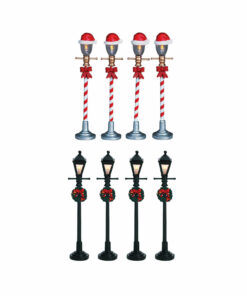 Mini Street Lamp Assorted 4pk 10cm