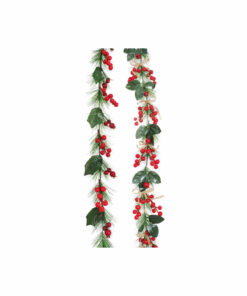 Pine Berry Holly Garland Assorted 180cm