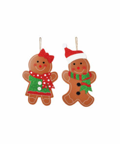 Hanging Gingerbread Guy / Gal Assorted 20.5 x 34.3cm