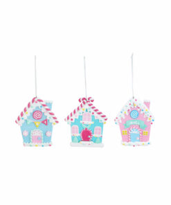 Hanging Pastel Candy House Assorted 10cm