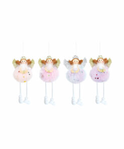 Hanging Pom Pom Angel Assorted 16cm